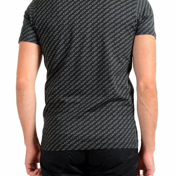Philipp Plein Men's Black Short Sleeve Logo Print Crewneck T-Shirt - Picture 9 of 9